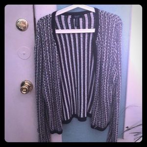 .striped pattern cardigan